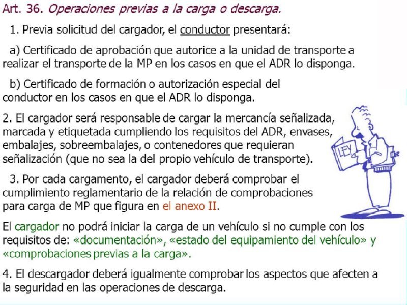 MERCANCIAS PELIGROSAS 16 OPERACIONES PREVIAS A LA CARGA RD97-2014