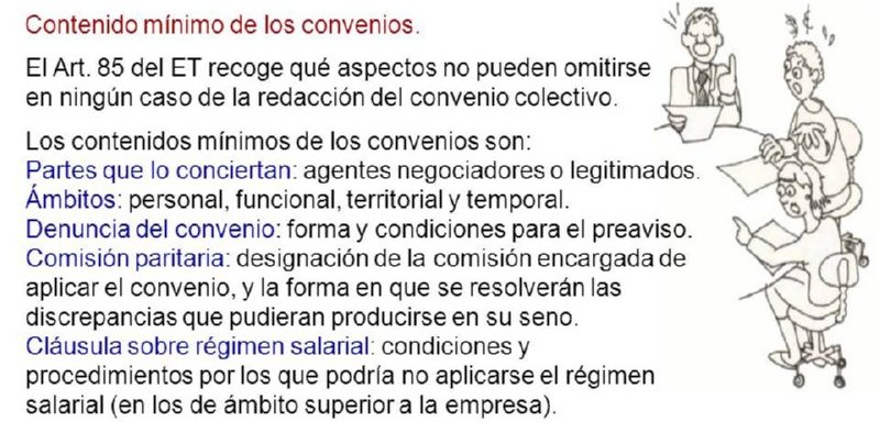 CONTENIDO MINIMO CONVENIO COLECTIVO