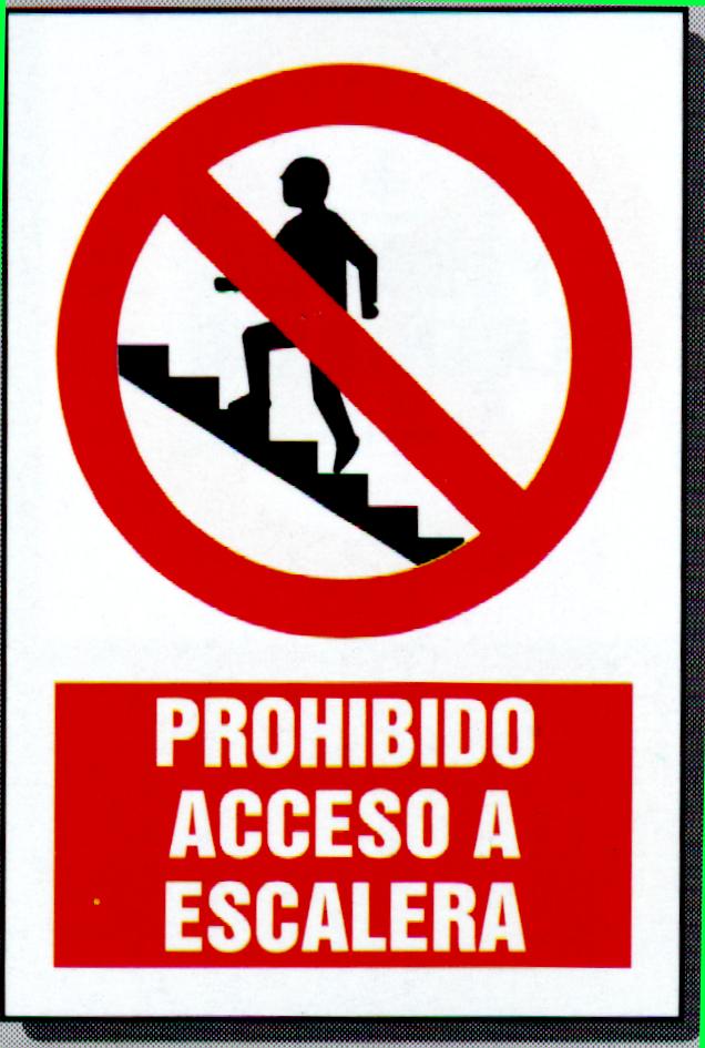 1 Proh acceso escalera  IMAGENES FOTOS DIBUJOS