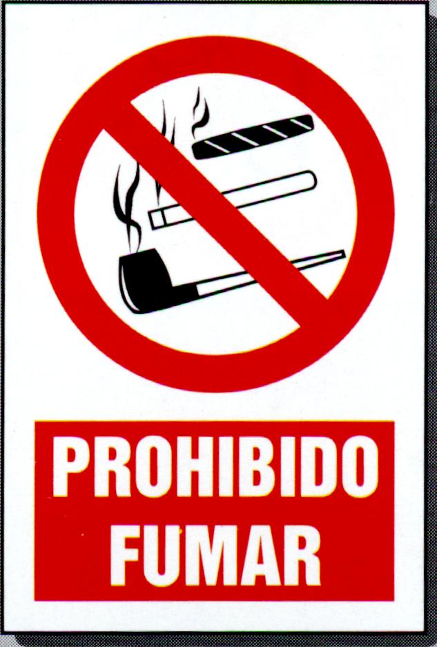 aviso prohibido fumar al