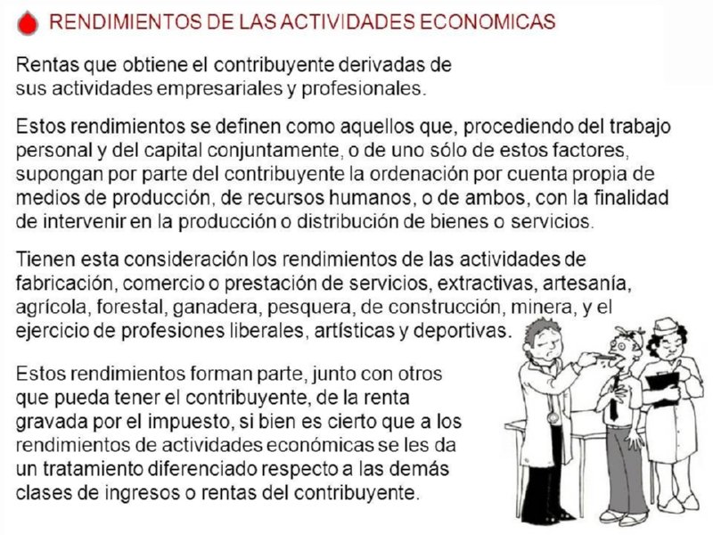 25 RENDIMIENTO ACTIVIDADES ECONOMICAS