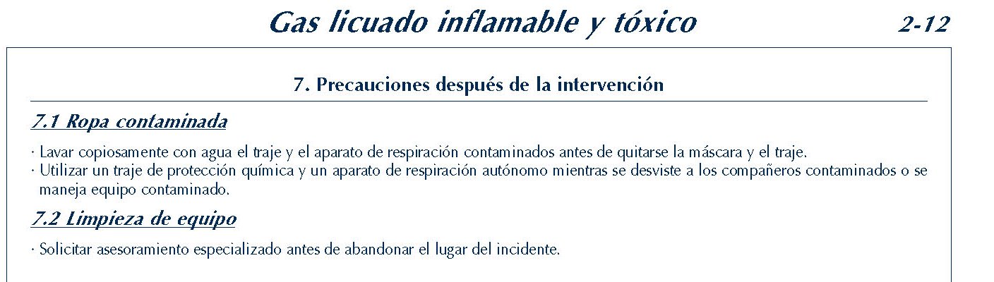 MERCANCIAS PELIGROSAS 114  FICHA 2-12 GAS LICUADO INFLAMABLE Y TOXICO FICHAS EMERGENCIA 2004