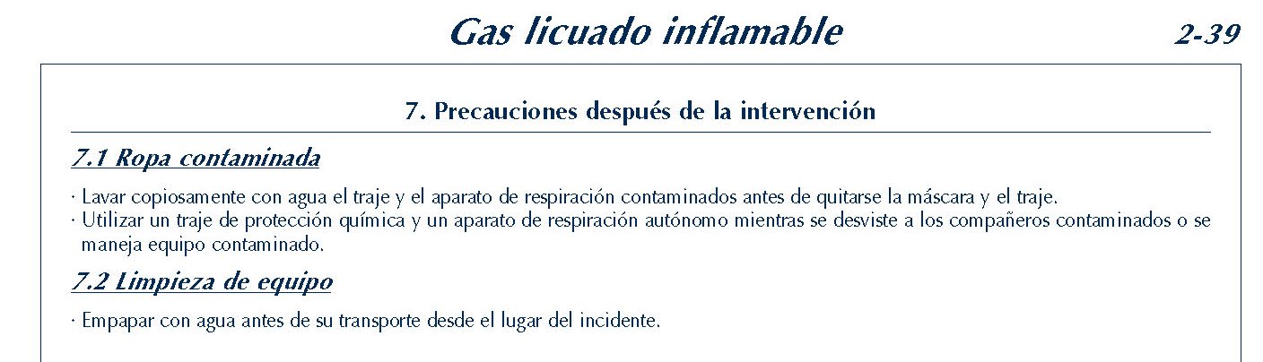 MERCANCIAS PELIGROSAS 141  FICHA 2-39 GAS LICUADO INFLAMABLE FICHAS EMERGENCIA 2004