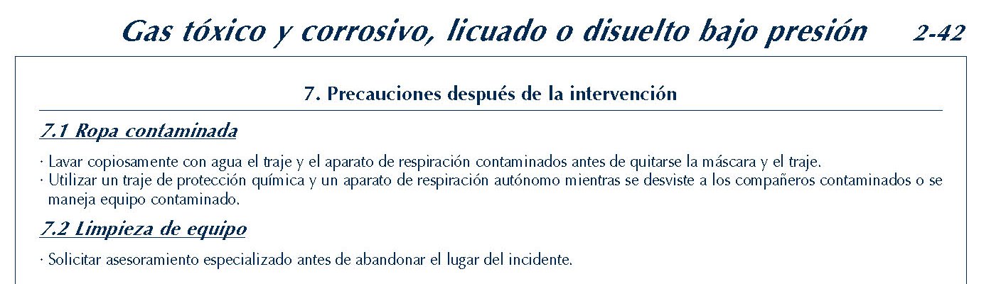 MERCANCIAS PELIGROSAS 146  FICHA 2-42 GAS TOXICO CORROSIVO LICUADO FICHAS EMERGENCIA 2004