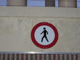PROHIBIDO PEATONES  TRABAJO Y CIRCULACION